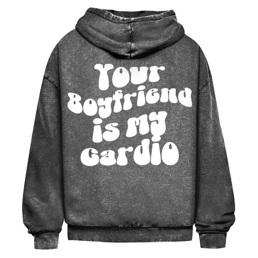 Oversize Washed Hoodie Your Boyfriend ist my Cardio-Swolemates