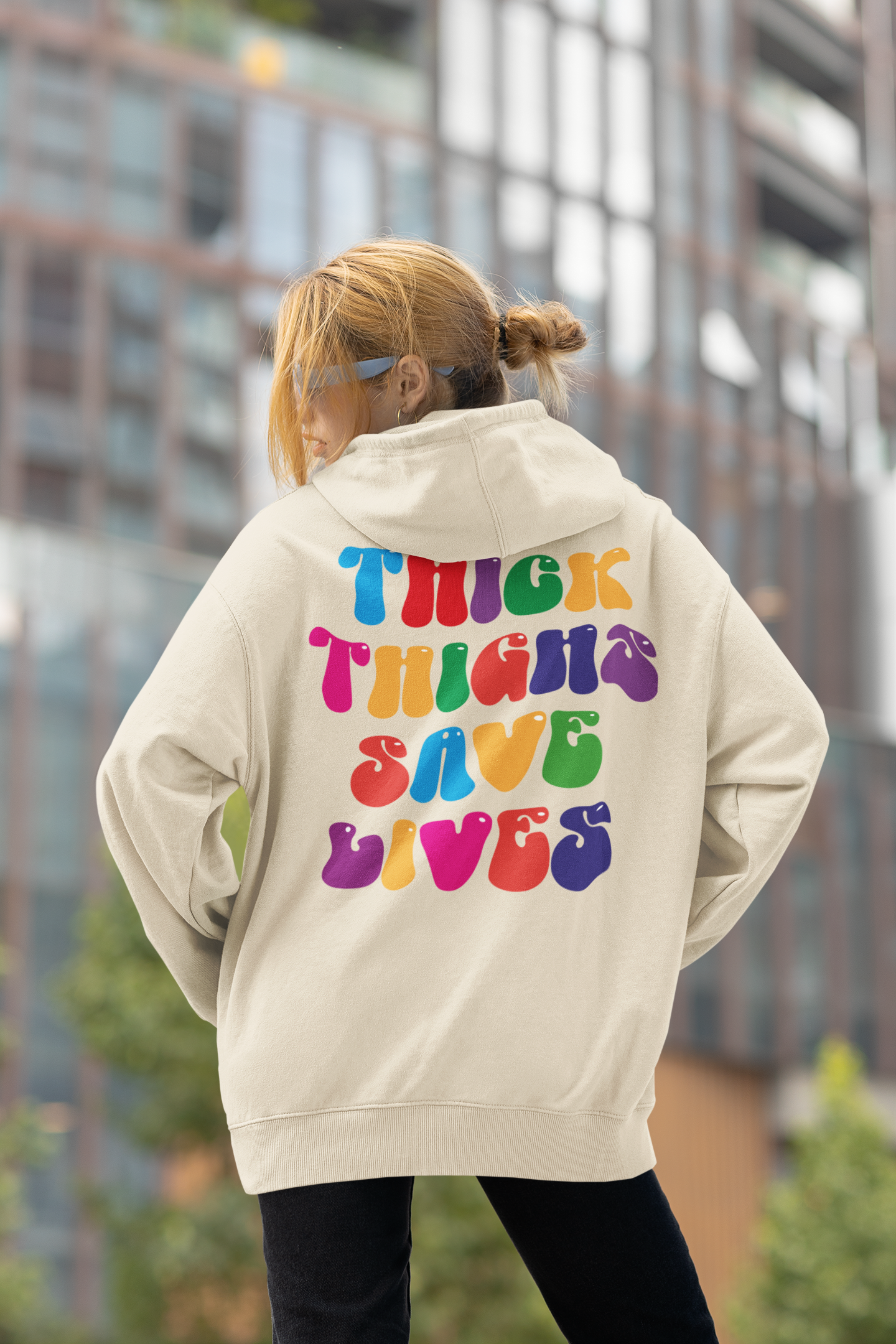 Thick Thighs Save Lives CLR Oversize Pump Cover Hoodie-Hoodie-Swolemates