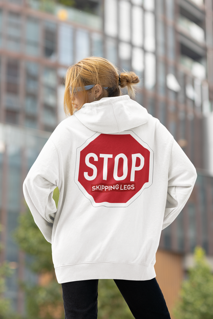 Stop Skipping Legs Oversize Pump Cover Hoodie-Hoodie-Swolemates