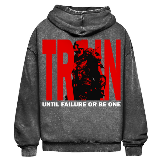 Oversize Washed Hoodie Train Until Failure or be one