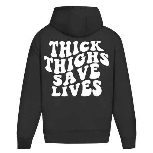 Oversize Hoodie Ohne Kordel Thick Thighs Save Lives-Swolemates