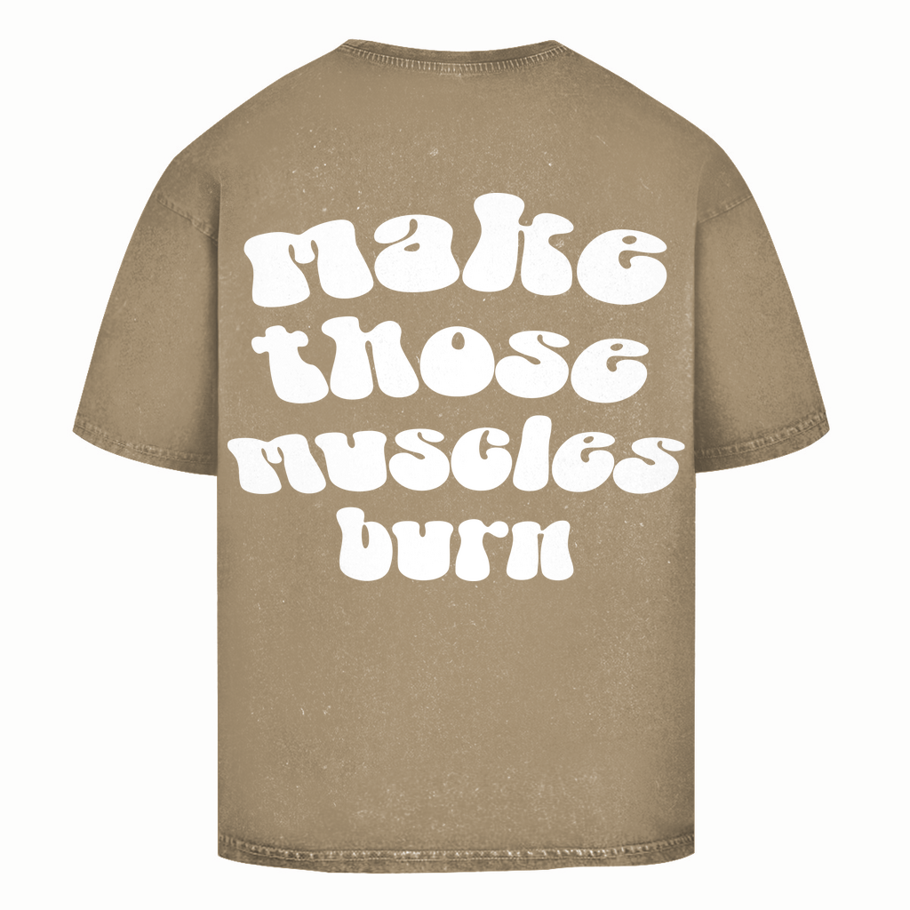 Oversize Washed T-Shirt make those muscles burn-Swolemates