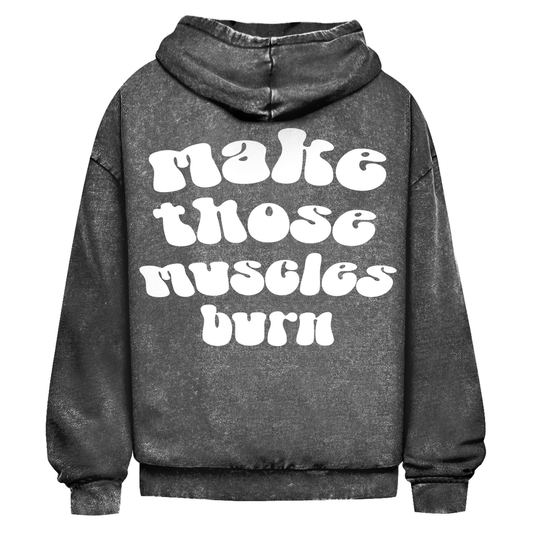 Oversize Washed Hoodie make those muscles burn-Swolemates