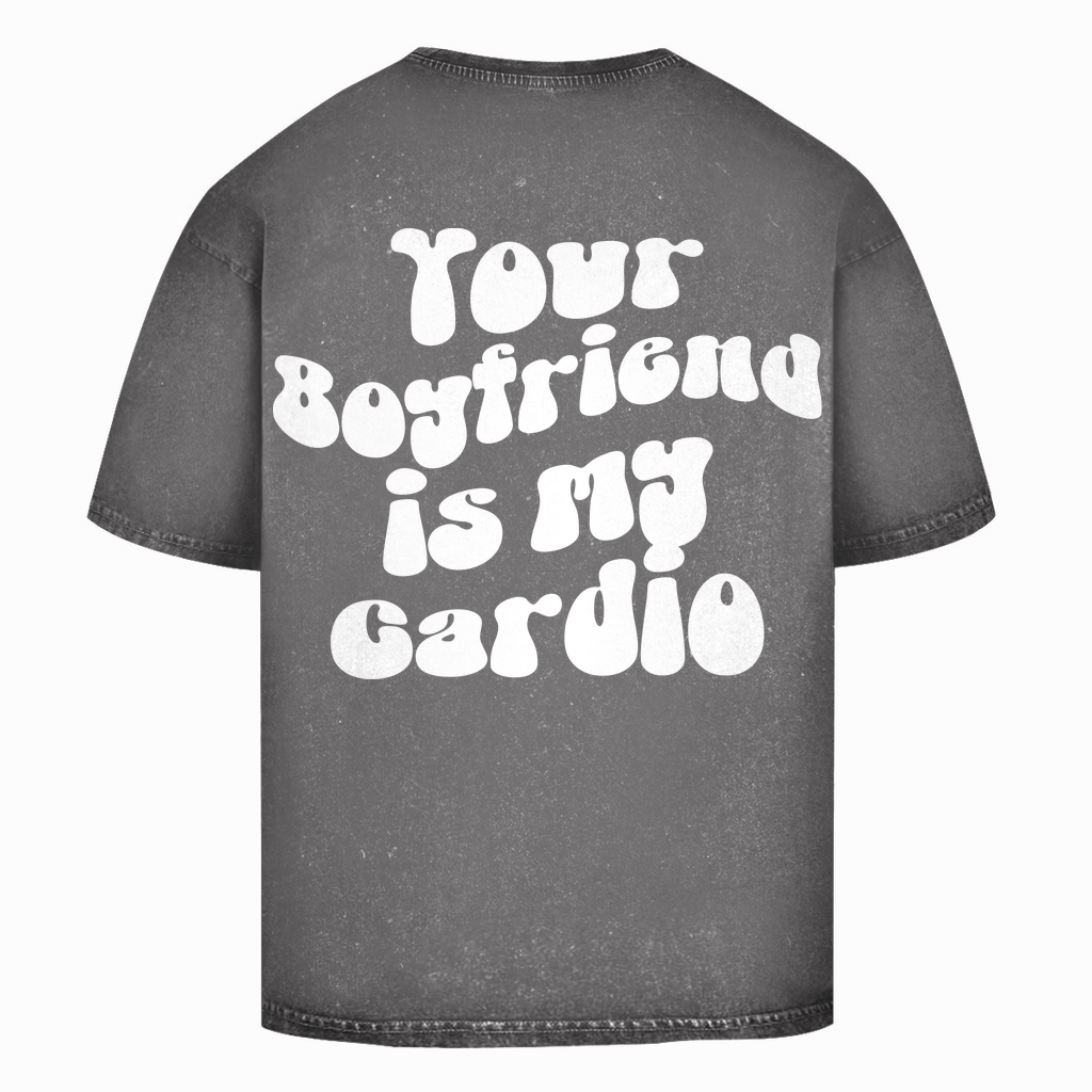 Oversize Washed T-Shirt Your Boyfriend ist my Cardio-Swolemates