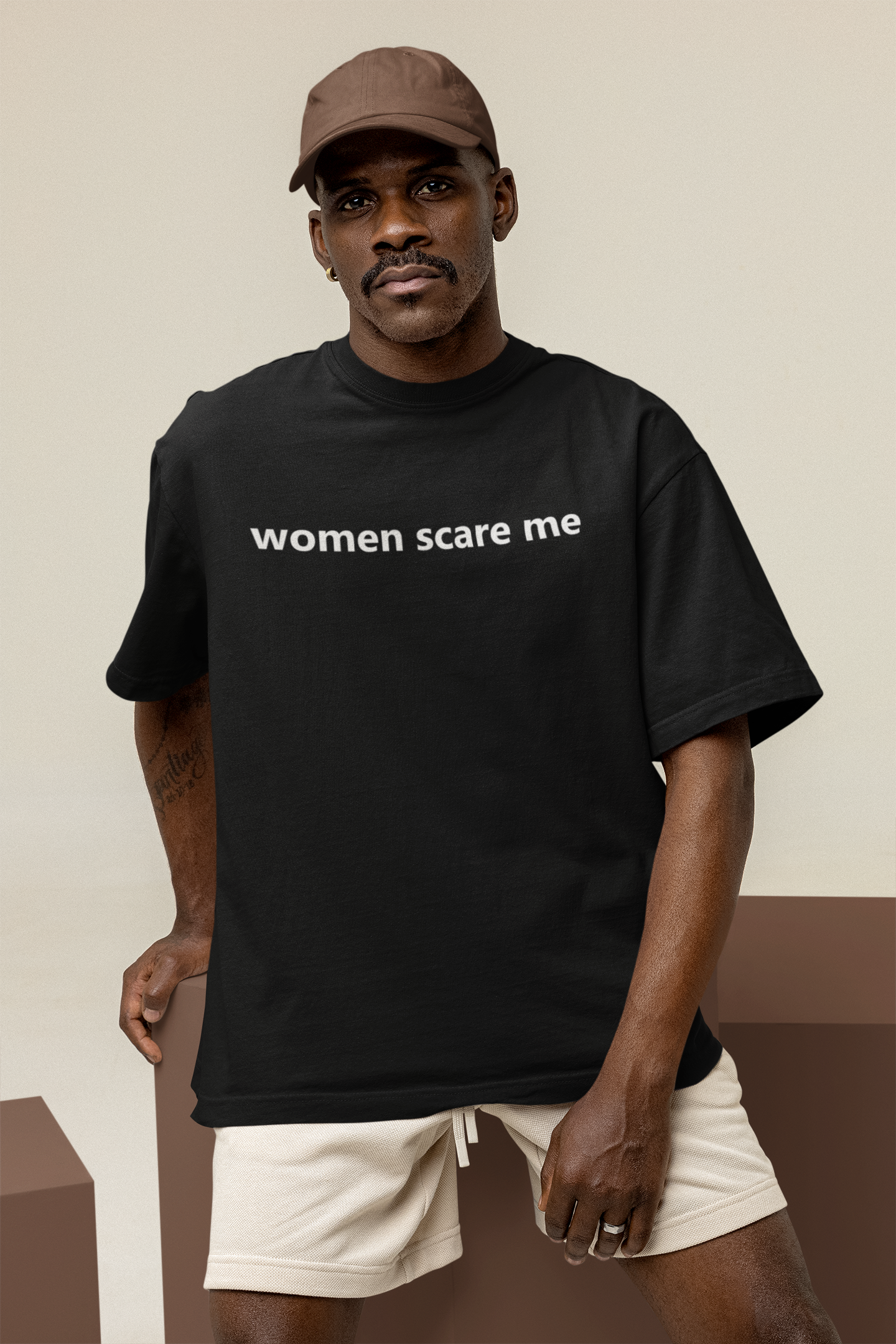 Women Scare Me Oversize Pump Cover-T-Shirt-Swolemates