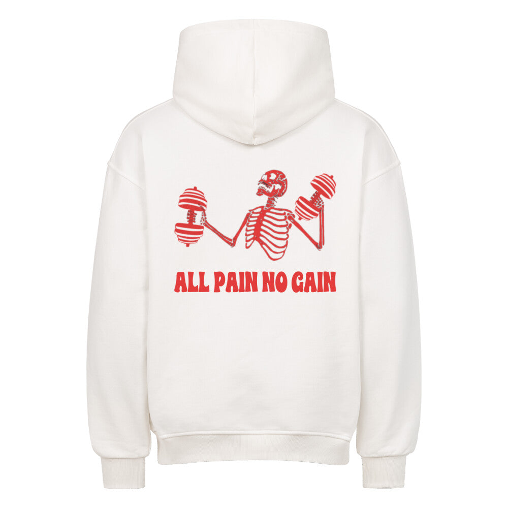 All Pain No Gain Hoodie Minimal Gym Fitness - Swolemates