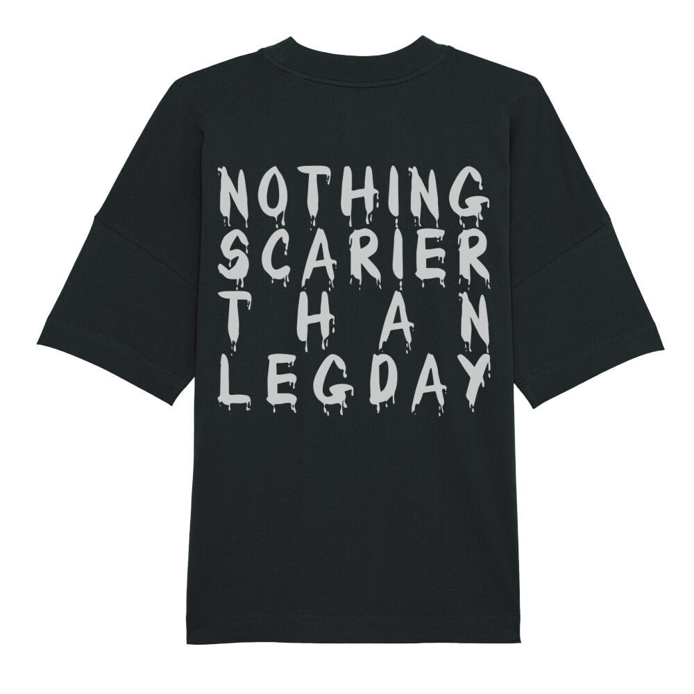 Nothing Scarier Than Legday Text-T-Shirt-Swolemates