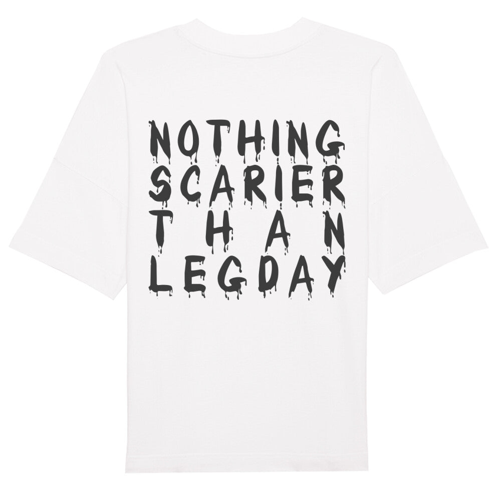 Nothing Scarier Than Legday Text-T-Shirt-Swolemates