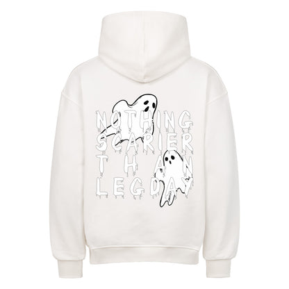 Nothing Scarier Than Legday Geister Oversized Pump Cover Hoodie-Hoodie-Swolemates