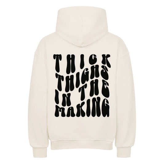 Thick Thighs In The Making Oversized Hoodie-Hoodie-Swolemates