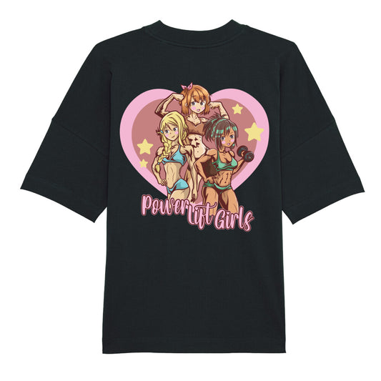 Power Lift Girls Anime Oversize Pump Cover Shirt-T-Shirt-Swolemates