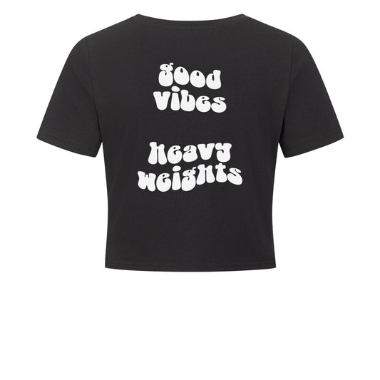 Good Vibes Crop Top-T-Shirt-Swolemates