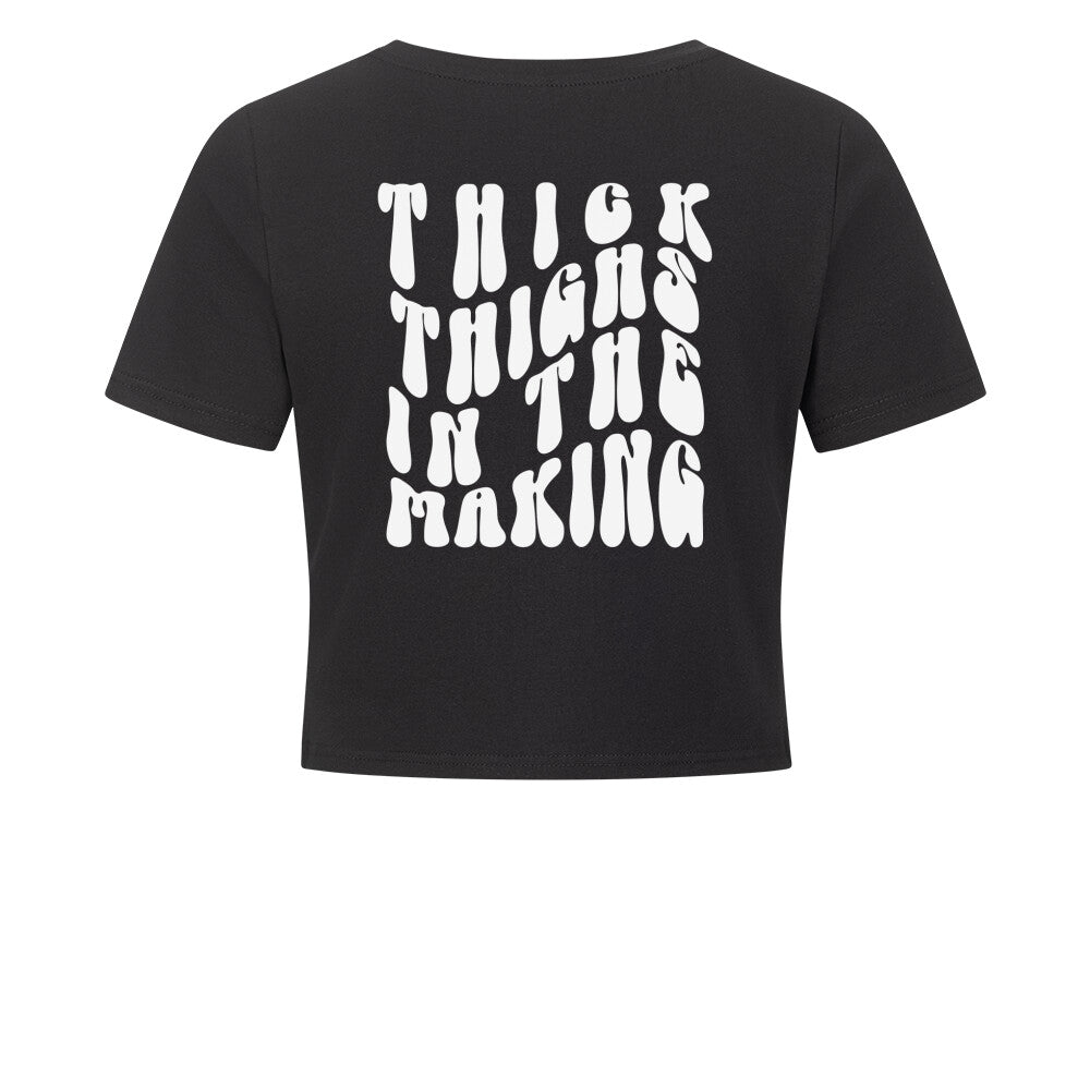 Thick Thighs In The Making Crop Top-T-Shirt-Swolemates