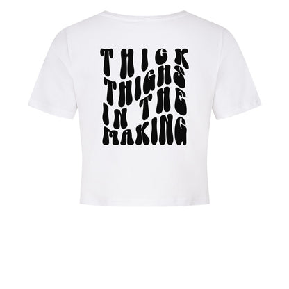 Thick Thighs In The Making Crop Top-T-Shirt-Swolemates