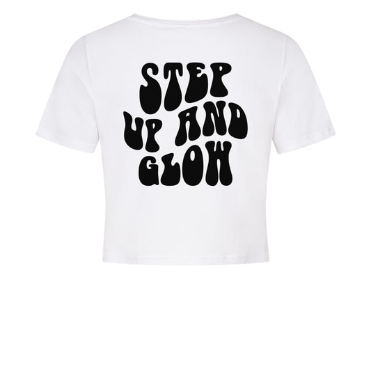 Step Up And Glow Crop Top-T-Shirt-Swolemates