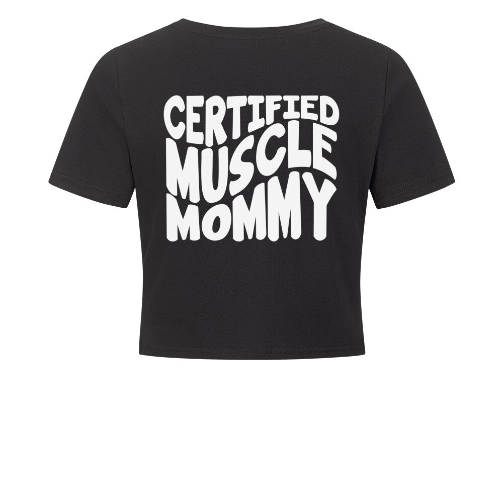 Certified Muscle Mommy Crop Top-T-Shirt-Swolemates