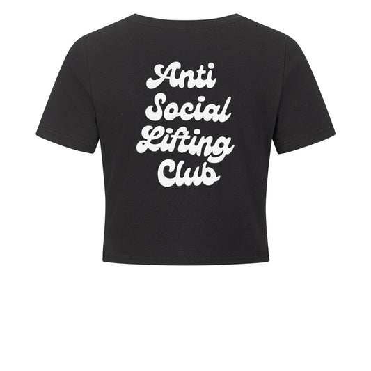 Anti Social Lifting Club Crop Top-T-Shirt-Swolemates