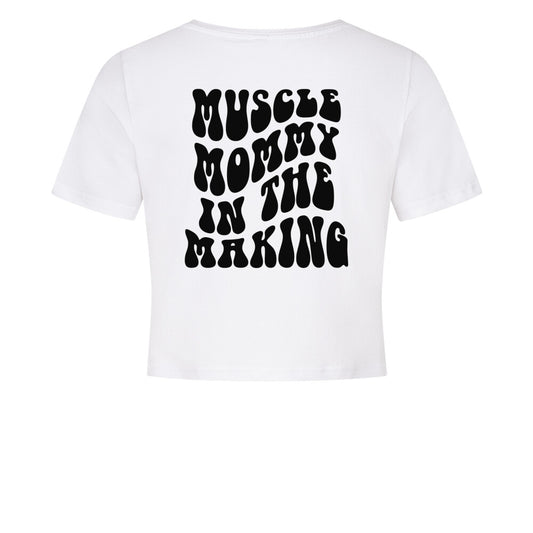 Muscle Mommy in the Making Crop Top-T-Shirt-Swolemates