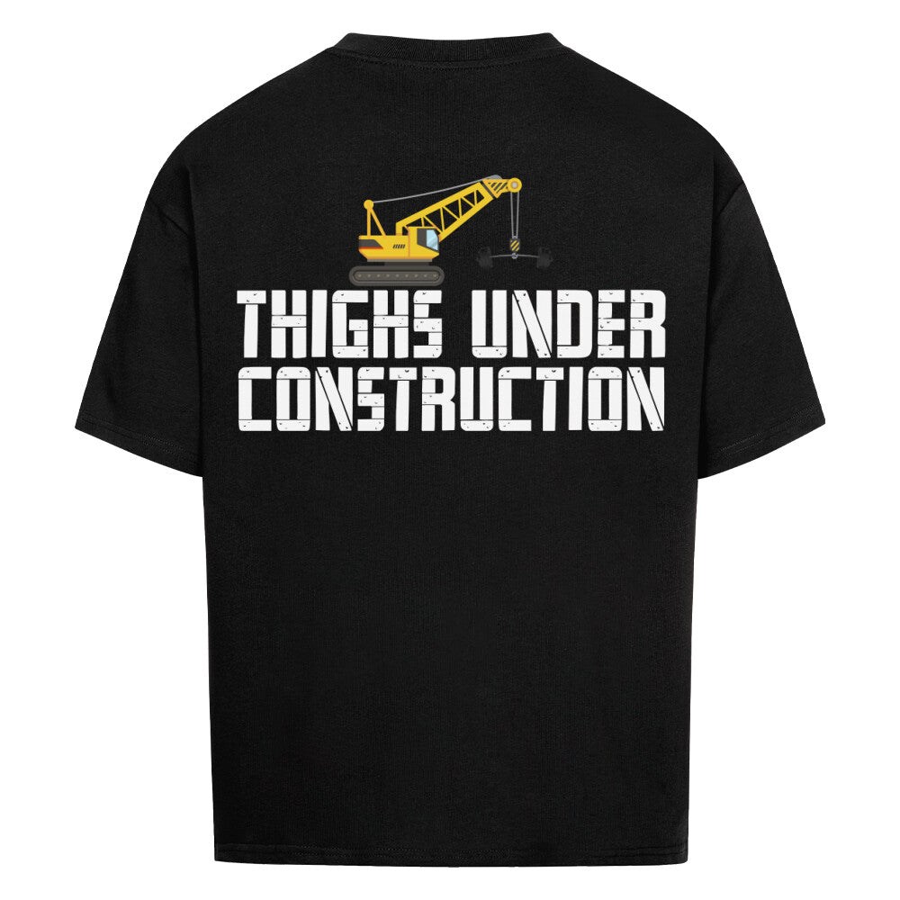 Thighs under Construction Premium Oversize Pump Cover-T-Shirt-Swolemates