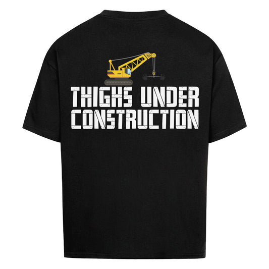 Thighs under Construction Premium Oversize Pump Cover-T-Shirt-Swolemates