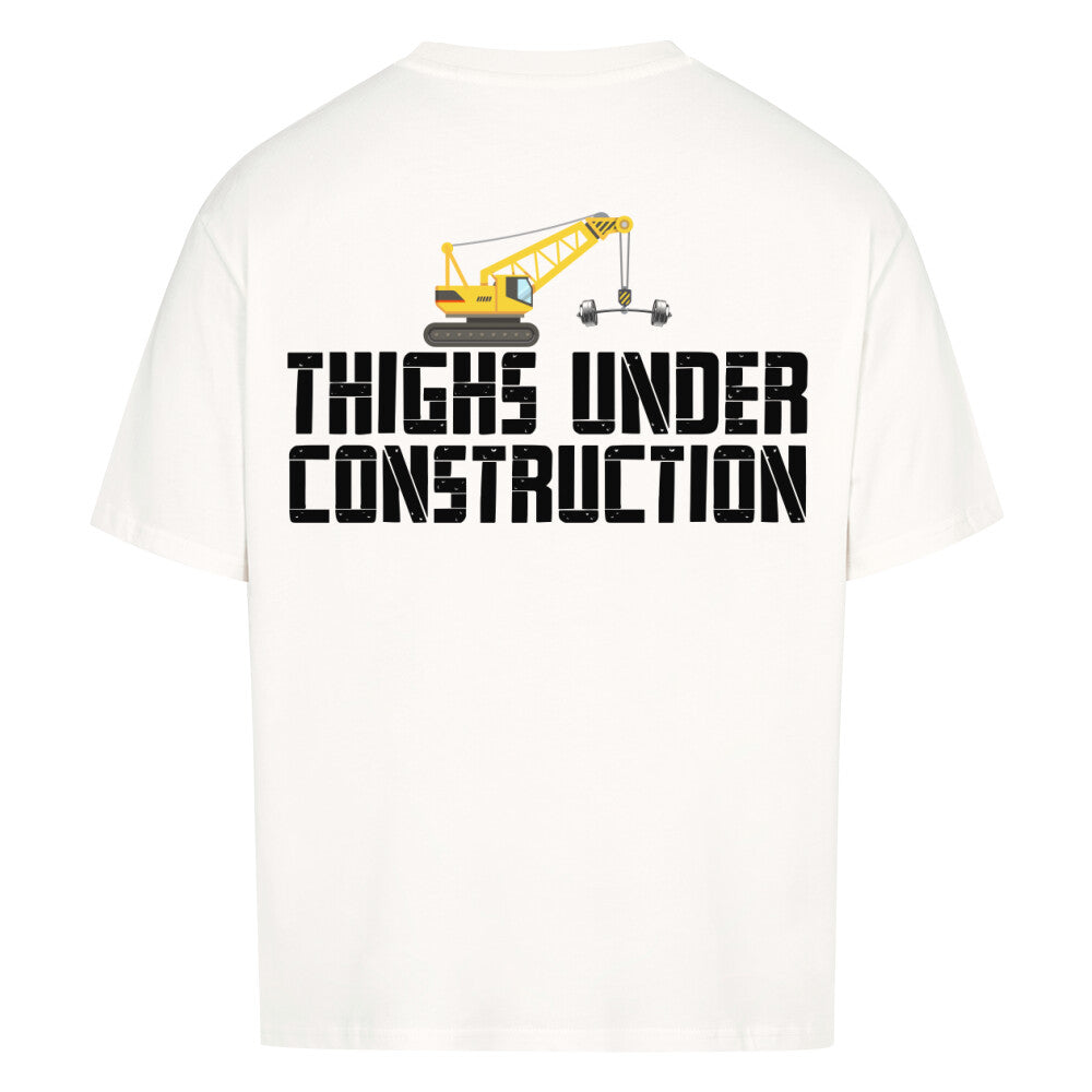 Thighs under Construction Premium Oversize Pump Cover-T-Shirt-Swolemates