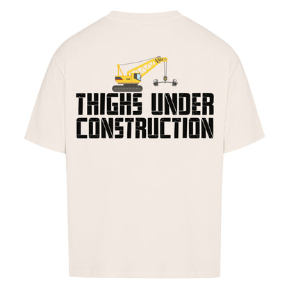 Thighs under Construction Premium Oversize Pump Cover-T-Shirt-Swolemates