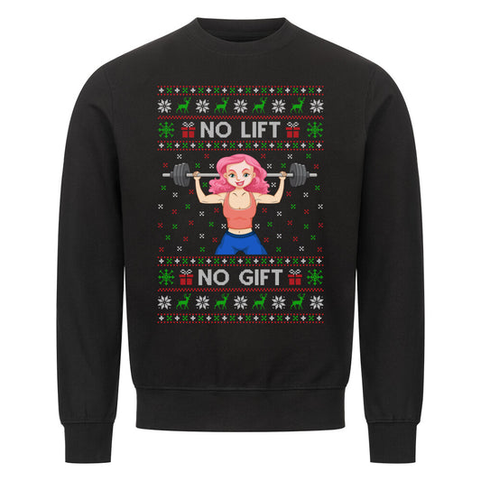 No Lift No Gift Ugly Christmas Sweater-Sweatshirt-Swolemates