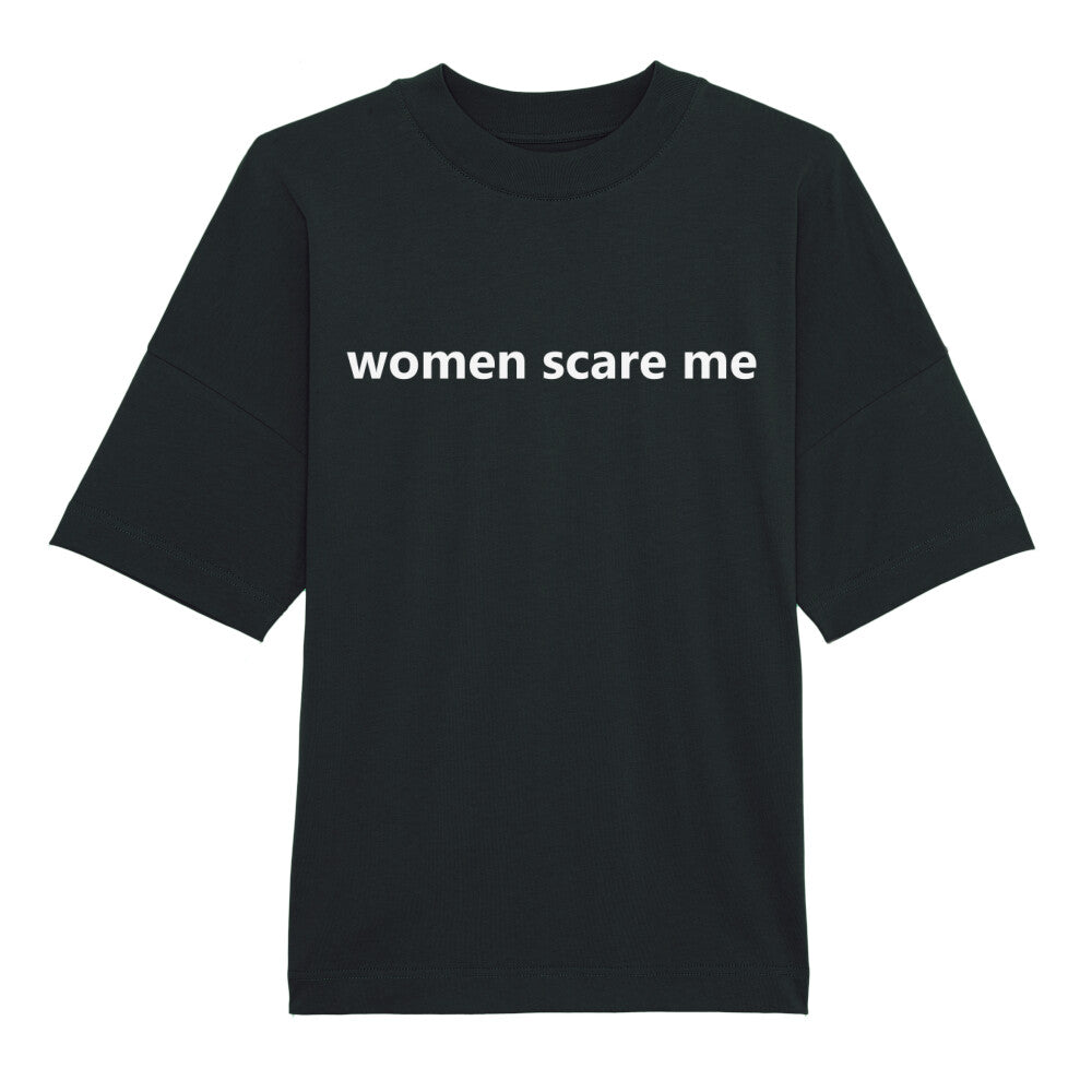 Women Scare Me Oversize Pump Cover-T-Shirt-Swolemates