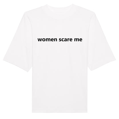 Women Scare Me Oversize Pump Cover-T-Shirt-Swolemates