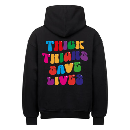 Thick Thighs Save Lives CLR Oversize Pump Cover Hoodie-Hoodie-Swolemates