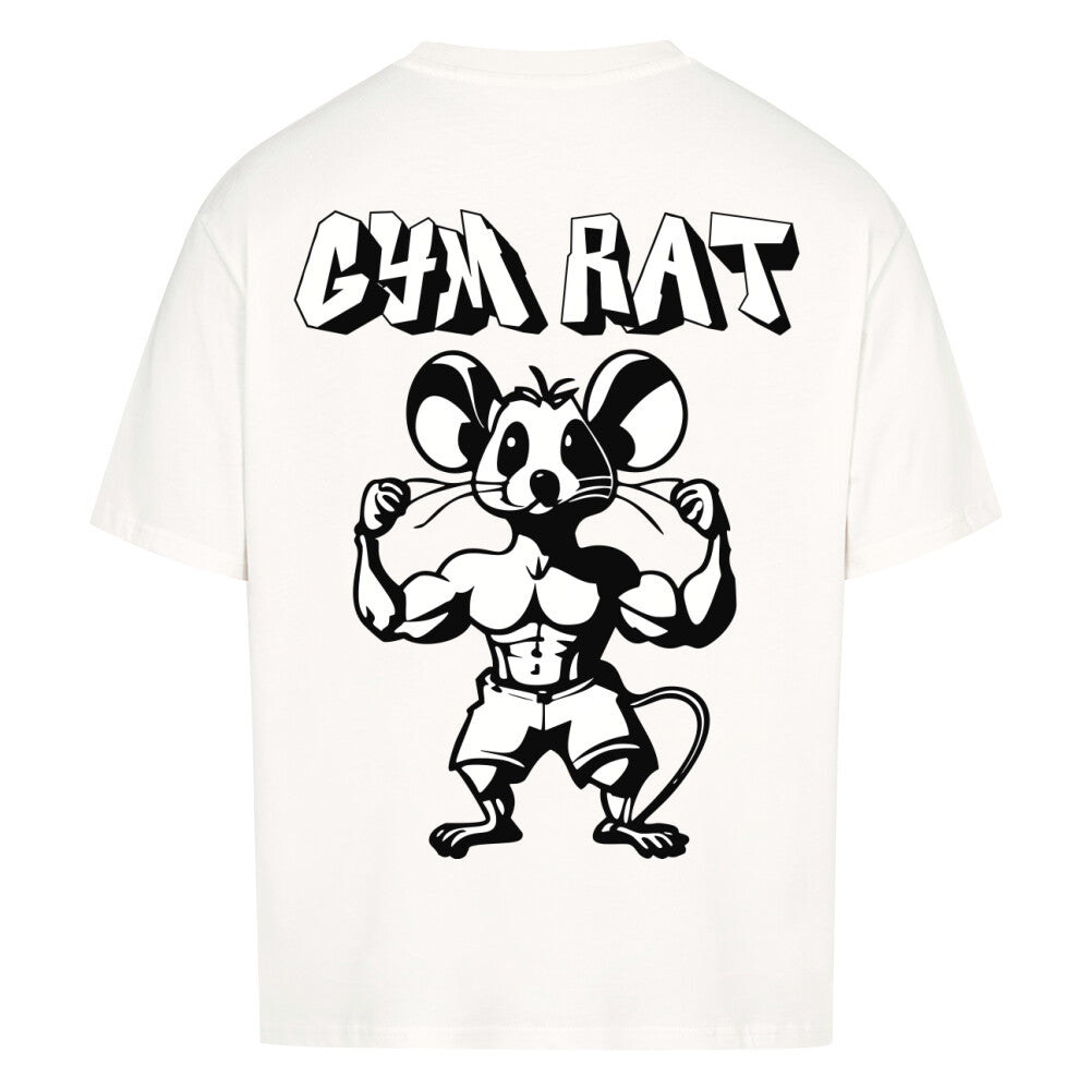 Gym Rat Vis White Premium Oversize Pump Cover-T-Shirt-Swolemates