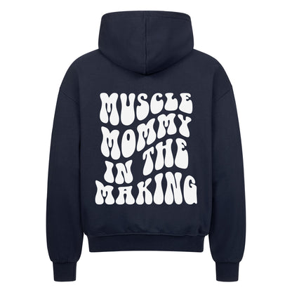 Muscle Mommy in the Making Oversize Pump Cover Zip-Hoodie-Hoodie-Swolemates