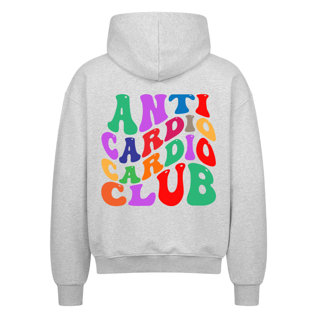 Anti Cardio Cardio Club Premium Oversize Zipper Hoodie Gym Fitness - Swolemates