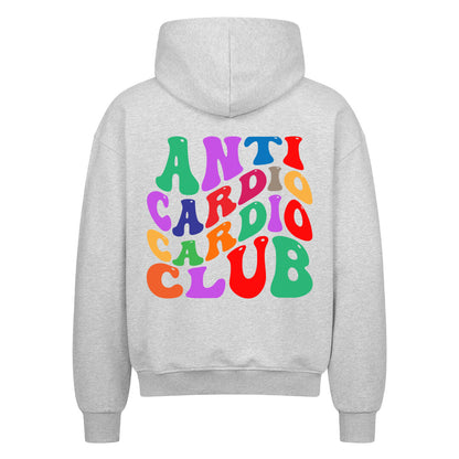 Anti Cardio Cardio Club Premium Oversize Zipper Hoodie Gym Fitness - Swolemates